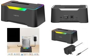 LogiLink USB 3.2 Festplatten Docking Station, 2.5"/3.5" SATA