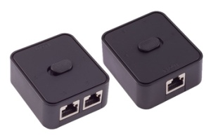 shiverpeaks Manueller Netzwerk-Switch, 3-fach, schwarz