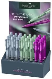 FABER-CASTELL Druckkugelschreiber POLY BALL VIEW, Display