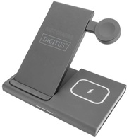 DIGITUS 3in1 Wireless Ladestation, faltbar, schwarz