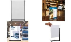 EUROPEL Tischaufsteller, DIN A5, Metall, schwarz