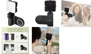 LogiLink Magnetischer Smartphone-Kameragriff mit LED-Licht