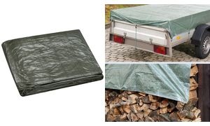 WESTEX Gewebeplane mit Ösen, 2 x 3 m, grün, 75 g