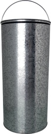 helit Tret-Abfalleimer "the step dome", 52 Liter, silber