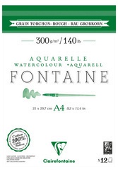 Clairefontaine Aquarellblock FONTAINE, rau, DIN A4