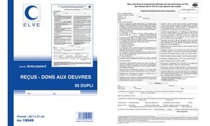 ELVE Manifold "Carnets de recus - dons aux oeuvres", A4