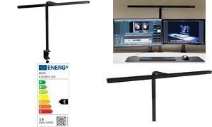 MAUL LED-Tischleuchte MAULgate, Klemmfuß, dimmbar, schwarz