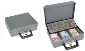 WEDO Geldzählkassette Standard, grau, aus Stahlblech