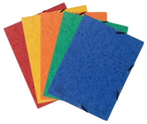 EXACOMPTA Eckspannermappe, DIN A4, Karton, farbig sortiert
