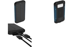 ANSMANN Mobiler Zusatzakku PB212W mit Solar, 10.000 mAh