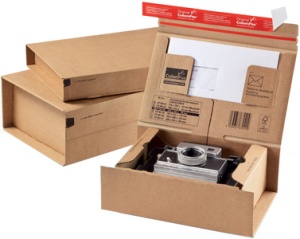ColomPac Paket-Versandkarton "POST", Größe: L, braun