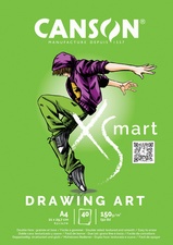 CANSON Studienblock XS'MART DRAWING ART, DIN A4