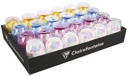 Clairefontaine Ringelband-Eiknäuel, perlmutt sortiert