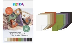 HEYDA Bastelkarton-Block "Natur", DIN A4, 20 Blatt