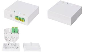 DIGITUS FTTH Gehäuse, 2 x LC/APC DX Kupplung mit Shutter