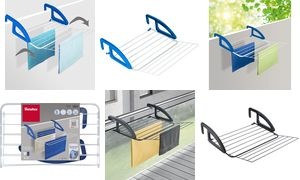 metaltex Heizungs- & Balkon-Wäschetrockner Bries, weiß/blau