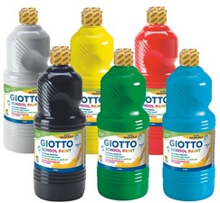 GIOTTO Gouachefarbe SCHOOL PAINT, 1.000 ml, farbig sortiert