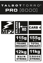 TALBOT torro Squashschläger Pro 6000, schwarz / grün