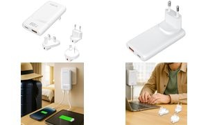 LogiLink Dual-USB GaN-Reiseladegerät, 65 Watt, extra schmal