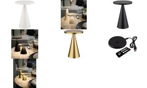 APS Akku LED-Tischleuchte CONE, gold