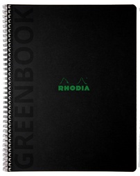 RHODIA Collegeblock GREENBOOK, DIN A4+, kariert, schwarz
