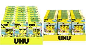 UHU Klebestift stic Spongebob, 3 x 21 g, 24er Display