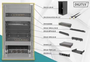 DIGITUS 10" Netzwerk-Set, 12 HE, (B)312 x (T)300 mm, grau