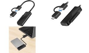 LogiLink USB 3.2 (Gen1) - SATA-Adapter, USB-A/USB-C - SATA