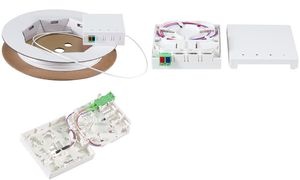 LogiLink FTTH Spleißbox, 1x LCD/APC, 40 m Verlegekabel, weiß