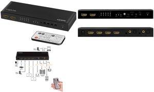 LogiLink 4K/60Hz HDMI Matrix Switch (4x2), Downscaler