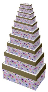 Clairefontaine Geschenkboxen-Set "Blumen", 10-teilig