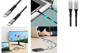 LogiLink USB 3.2 Kabel mit LED, USB-C - USB-C Stecker, 1,5 m