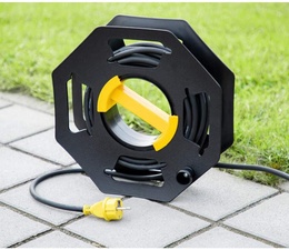 cartrend Handkabeltrommel, aus Kunststoff, schwarz