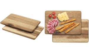 metaltex Vesperbrett, Akazienholz, rechteckig, 2er Set