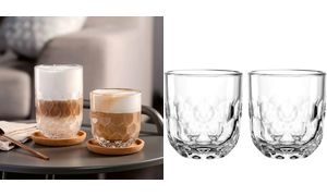 Esmeyer Leonardo Kaffeeglas GOCCE, 220 ml, 2er Set