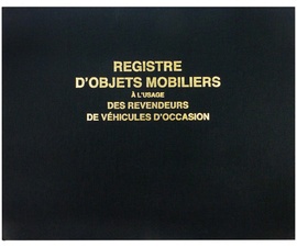 ELVE Registre "Objets mobiliers et véhicules d'occasion"