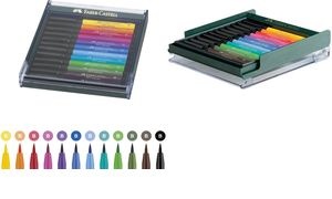 FABER-CASTELL Tuschestift PITT artist pen, 12er Etui Basic
