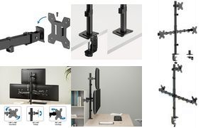 LogiLink Dreifach-Monitorhalterung, Armlänge: 376 mm