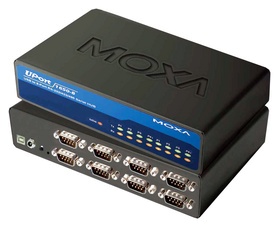 MOXA USB 2.0 auf RS-232 Hub, 8-fach, Desktop, mit Netzteil