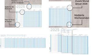 RNK Verlag Urlaubsplaner 2025, (B)1.000 x (H)297 mm, gefalzt