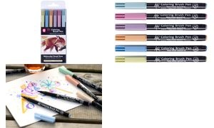 SAKURA Pinselstift Koi Colouring Brush Pen "Earth", 6er Set