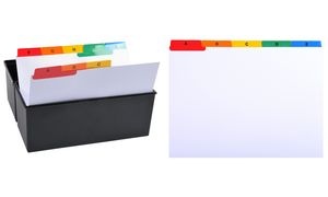 EXACOMPTA Karteiregister A - Z, Karton, A7 quer, weiß