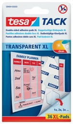 tesa TACK Klebepads XL, transparent, beidseitig klebend