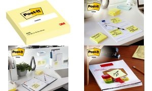 Post-it Haftnotizen notes, 101 x 101 mm, gelb