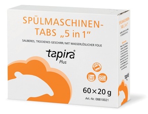 Tapira Plus Spülmaschinentabs 5in1, Kartonverpackung