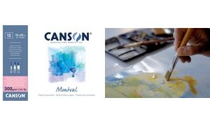 CANSON Aquarellblock "Montval", 240 x 320 mm, 300 g/qm