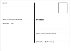 sigel Vordruck "Postkarten", A6 quer, 10 Blatt, im Heft