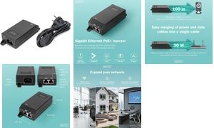 DIGITUS Gigabit Ethernet PoE+ Injektor, 802.3at, 30 W