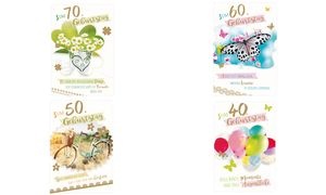 SUSY CARD Geburtstagskarte - 40. Geburtstag "Luftballons"