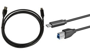 LogiLink USB 3.2 Kabel, USB-C - USB-B Stecker, 1,0 m,schwarz